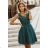 Women's Plus Size (42-46) Long Elegant Party Sleeveless Dress POLISH FASHION PMLBC23265-10 Green 34