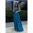 Women's Plus Size (42-46) Long Elegant Party Sleeveless Dress POLISH FASHION PMLBC23265-10 blue 36