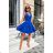 Women's Plus Size (42-46) Long Elegant Party Sleeveless Dress POLISH FASHION PMLBC23265-10 Royal blue 34