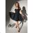 Women's Plus Size (42-46) Long Elegant Party Sleeveless Dress POLISH FASHION PMLBC23265-10 black 34