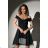 Women's Plus Size (42-46) Long Elegant Party Sleeveless Dress POLISH FASHION PMLBC23265-10 black 34