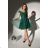 Women's sleeveless elegant party carmen dress (34-40) POLISH FASHION PMLBC23277-13 green 40