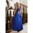 Women's Plus Size (42-46) Long Elegant Party Sleeveless Dress POLISH FASHION PMLBC23265-10 Royal blue 34