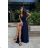 Women's Plus Size (42-46) Long Elegant Party Sleeveless Dress POLISH FASHION PMLBC23265-10 dark blue 34