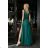 Women's Plus Size (42-46) Long Elegant Party Sleeveless Dress POLISH FASHION PMLBC23265-10 Green 34