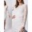 Women's Long Sleeve Lace Dress (S/M ONE SIZE) ITALIAN FASHION IMM23FS52978