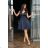 Women's Plus Size (42-46) Long Elegant Party Sleeveless Dress POLISH FASHION PMLBC23265-10 dark blue 40