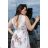 Women's Plus Size (42-46) Long Elegant Party Sleeveless Dress POLISH FASHION PMLBC23265-10 Flowerbed 42