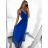 Women's long elegant tulle strapless dress (S/M ONE SIZE) ITALIAN FASHION IM922013