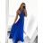 Women's elegant party long sleeveless dress (S/M ONE SIZE) ITALIAN FASHION IMM2219805/DUkr. blue