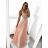 Women's long party dress with straps (S/M ONE SIZE) ITALIAN FASHION IMPSH2261102/DUsv. pink
