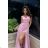 Women's Plus Size (42-46) Long Elegant Party Sleeveless Dress POLISH FASHION PMLBC23265-10 pink 44