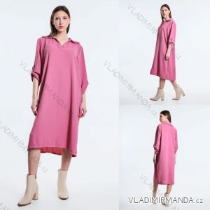 Dress with collar long sleeve women's plus size (XL/2XL ONE SIZE) ITALIAN FASHION IMC23015