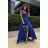 Women's Plus Size (42-46) Long Elegant Party Sleeveless Dress POLISH FASHION PMLBC23265-10 Royal blue 36