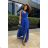 Women's Plus Size (42-46) Long Elegant Party Sleeveless Dress POLISH FASHION PMLBC23265-10 Royal blue 36