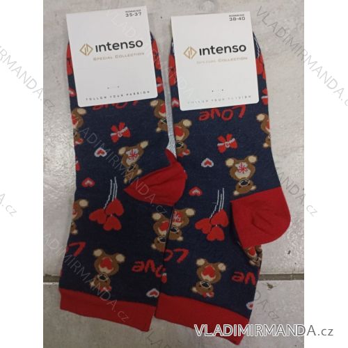 Women's Happy Thin Valentine's Socks (35-37, 38-40) POLISH FASHION DPP23004