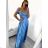 Women's Long Elegant Carmen Dress (S/M ONE SIZE) ITALIAN FASHION IMPBB23B22735