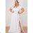 Women's Plus Size (42-46) Long Elegant Party Sleeveless Dress POLISH FASHION PMLBC23265-10 white 52