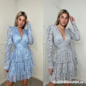 Women's Lace Boho Long Sleeve Dress (S/M ONE SIZE) ITALIAN FASHION IMPBB23B23317