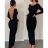 Women's Long Long Sleeve Dress (S/M ONE SIZE) ITALIAN FASHION IMPBB22A11435