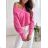 Women's Oversize Long Sleeve T-Shirt (S/M ONE SIZE) ITALIAN FASHION IMWA23133