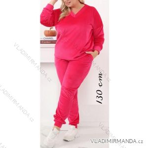 Women's Plus Size Velvet Tracksuit & Tracksuit Set (2XL/3XL ONE SIZE) POLISH FASHION IMWT23186