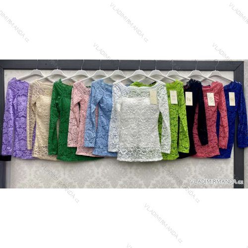 Šaty elegantní košilové dlouhý rukáv dámské (S/M ONE SIZE) ITALSKÁ MÓDA IMWY21734