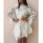 Women's Long Sleeve Lace Dress (S/M ONE SIZE) ITALIAN FASHION IMWB23284