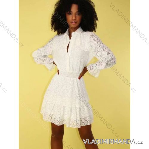 Women's Long Sleeve Lace Dress (S/M ONE SIZE) ITALIAN FASHION IMWB23287