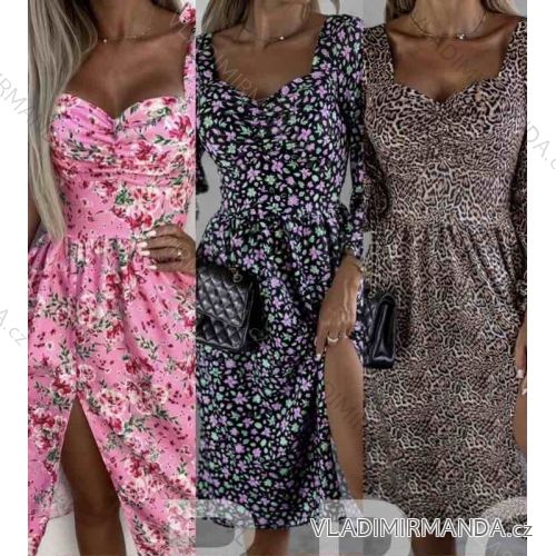 Women's Summer Long Sleeve Dress (S/M ONE SIZE) ITALIAN FASHION IMWGB23302