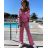 Women's Long Sleeve Elegant Pants and Sweater Set (S/M ONE SIZE) ITALIAN FASHION IMPGM23003