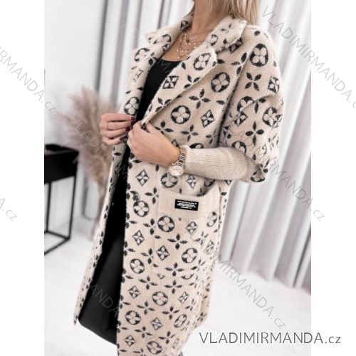 Women's alpaca coat (S/M ONE SIZE) POLISH FASHION PMLB23334