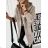 Women's Hooded Alpaca Coat (S/M ONE SIZE) POLISH FASHION PMLB23336