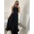 Women's elegant wedding social long dress with straps (S/M ONE SIZE) ITALIAN FASHION IMM2268806