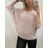 Women's Slim Long Sleeve Sweater (S/M ONE SIZE) ITALIAN FASHION IMM22NM1236/DU neon pink