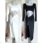 Women's Long Elegant Long Sleeve Dress (S/M ONE SIZE) ITALIAN FASHION IMPGM2316482