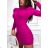 Women's Elegant Belt Long Sleeve Dress (S/M ONE SIZE) ITALIAN FASHION IMM23UN6139