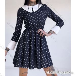 Women's Elegant Collar Long Sleeve Dress (S/M ONE SIZE) ITALIAN FASHION IMPLP2324043095