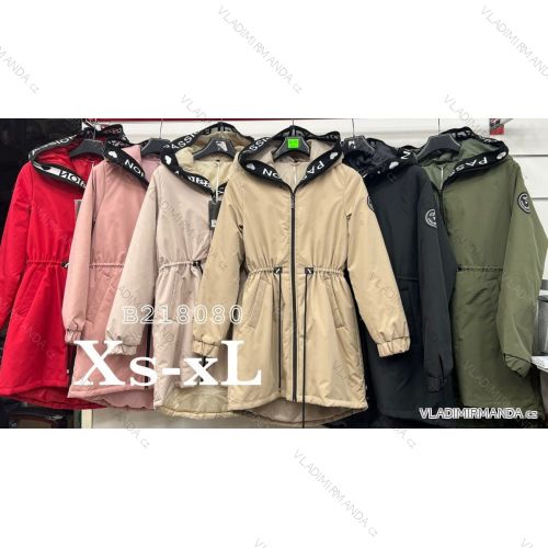 Extended spring jacket with hood for women (XS-XL) POLISH FASHION PMLB23B218080