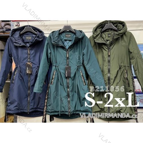 Extended spring jacket with hood for women (S-2XL) POLISH FASHION PMLB23B211856