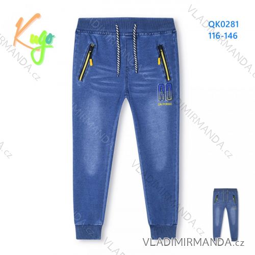 Jeans sweatpants warm boys (134-164) KUGO YZ8022