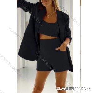 Women's elegant jacket, shorts and top set (S/M ONE SIZE) ITALIAN FASHION IMWB23115