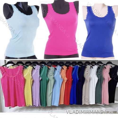 Summer tank top with lace for women (S/M ONE SIZE) ITALIAN FASHION IMWC23559