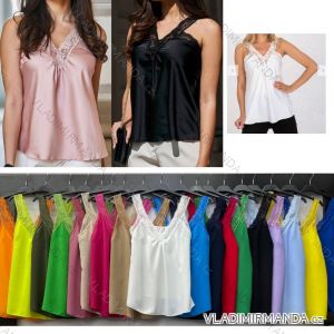 Women's summer satin lace top (S/M ONE SIZE) ITALIAN FASHION IMWC23560