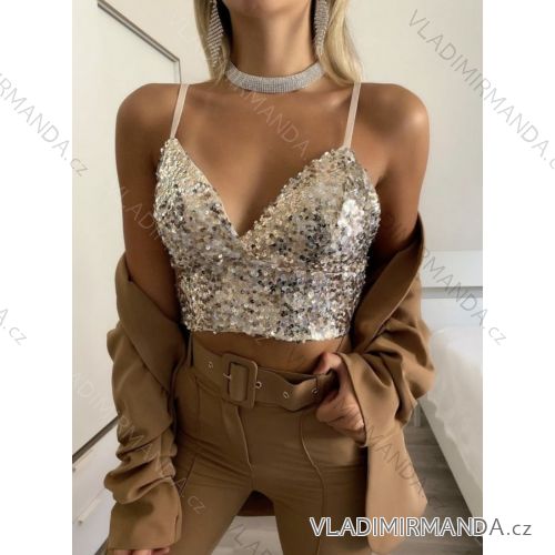 Women's Strappy Top/Croptop (S/M ONE SIZE) ITALIAN FASHION IMPLP2330750068