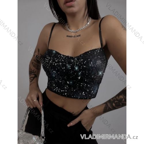 Women's strappy crop top (S/M ONE SIZE) ITALIAN FASHION IMPLP2332611065