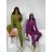 Women's long pants and long sleeve jacket set (S/M ONE SIZE) ITALIAN FASHION IMPLP2322302020