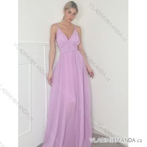 Women's long elegant party dress with straps (S/M ONE SIZE) ITALIAN FASHION IMPBB23A10996