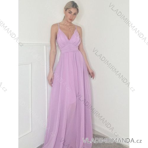 Women's long elegant party dress with straps (S/M ONE SIZE) ITALIAN FASHION IMPBB23A10996