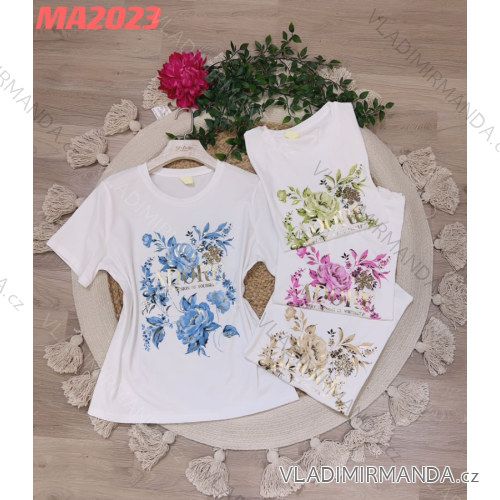 Women's Short Sleeve T-Shirt (S/M ONE SIZE) ITALIAN FASHION IMPLM23M20230